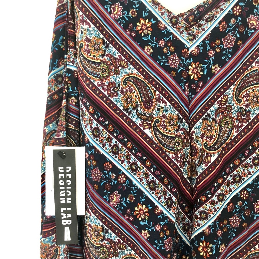 Design Lab Paisley Asymmetrical Dress - Picture 3 of 5